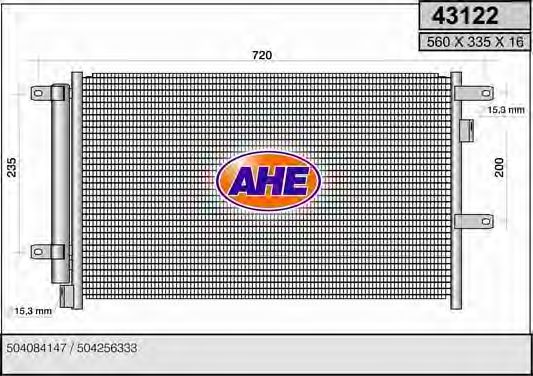 AHE 43122 Радиатор кондиционера для IVECO