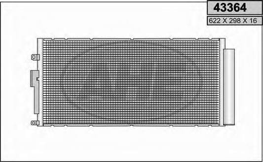 AHE 43364 Радиатор кондиционера для ABARTH 500 (312) 1.4