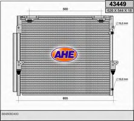 AHE 43449 Радиатор кондиционера для LEXUS