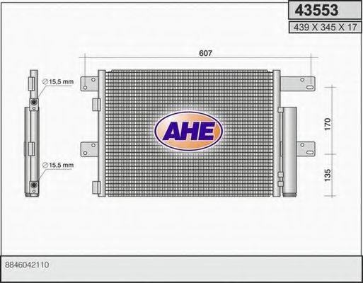 AHE 43553 Радиатор кондиционера для IVECO