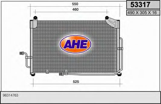 AHE 53317 Радиатор кондиционера для DAEWOO