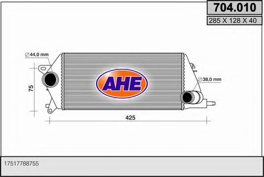 AHE 704010 Интеркулер для MINI