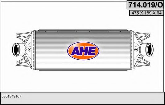 AHE 714019O Интеркулер AHE для IVECO