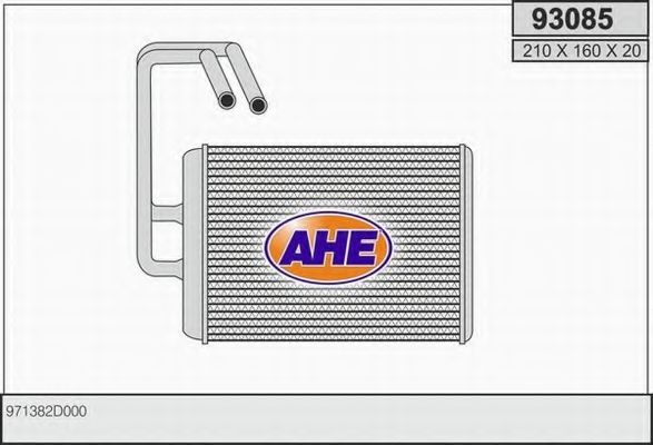 AHE 93085 Радиатор печки для HYUNDAI