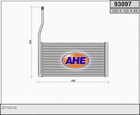 AHE 93097 Радиатор печки для LAND ROVER
