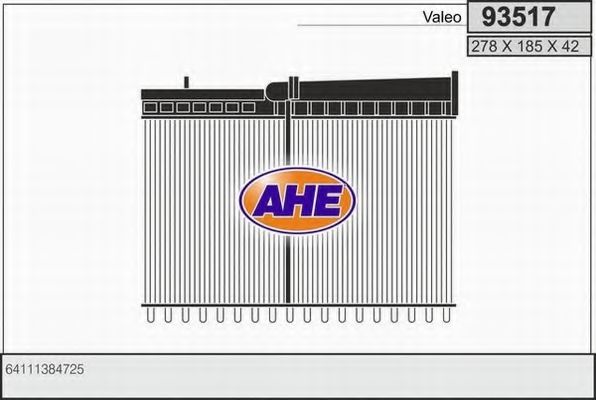 AHE 93517 Радиатор печки AHE 