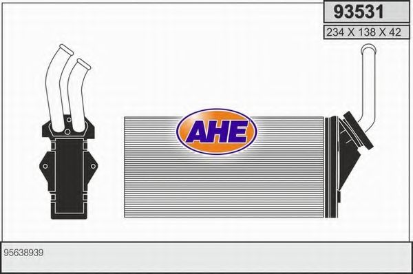 AHE 93531 Радиатор печки AHE 