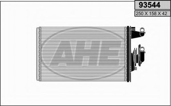 AHE 93544 Радиатор печки для ALFA ROMEO
