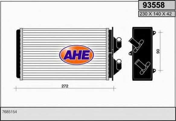 AHE 93558 Радиатор печки AHE 