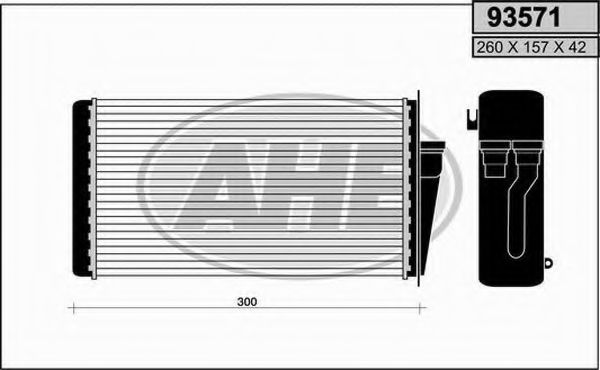 AHE 93571 Радиатор печки для ALFA ROMEO