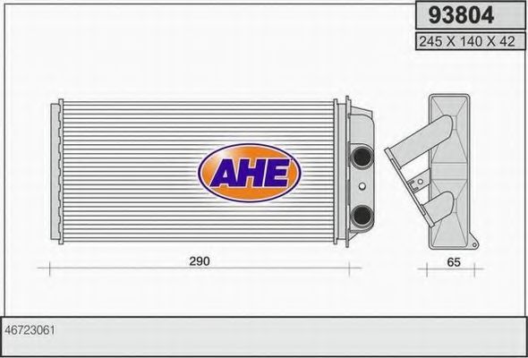 AHE 93804 Радиатор печки для FIAT STRADA