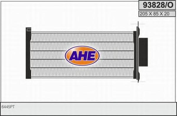AHE 93828O Радиатор печки для PEUGEOT