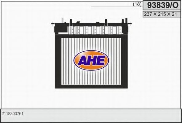 AHE 93839O Радиатор печки 