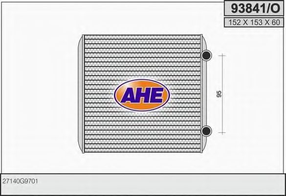 AHE 93841O Радиатор печки 