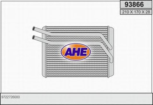 AHE 93866 Радиатор печки 