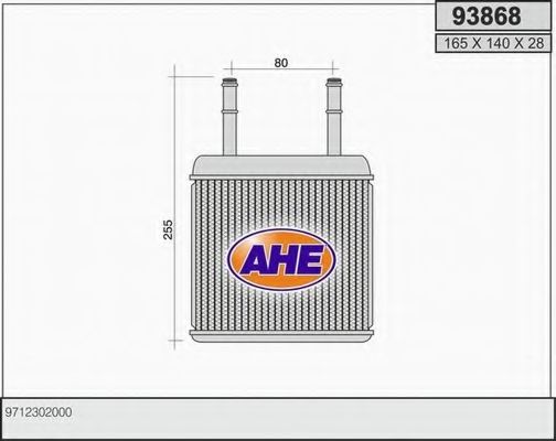 AHE 93868 Радиатор печки 