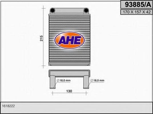 AHE 93885A Радиатор печки 