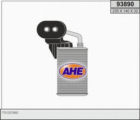 AHE 93890 Радиатор печки 