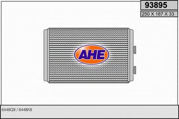 AHE 93895 Радиатор печки для FIAT ULYSSE