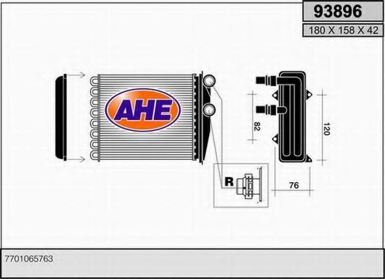 AHE 93896 Радиатор печки 