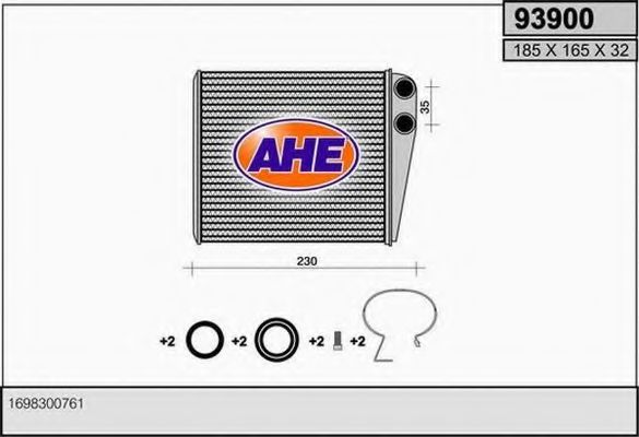 AHE 93900 Радиатор печки для MINI