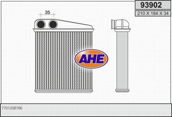 AHE 93902 Радиатор печки для RENAULT