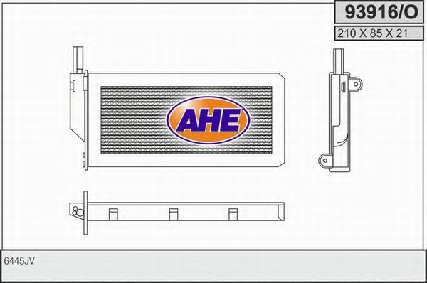 AHE 93916O Радиатор печки для PEUGEOT