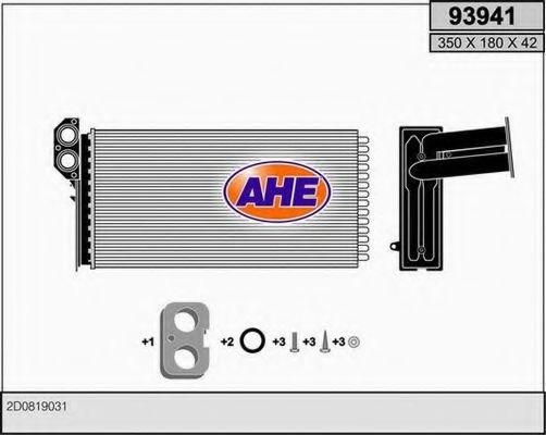 AHE 93941 Радиатор печки для MERCEDES-BENZ SPRINTER