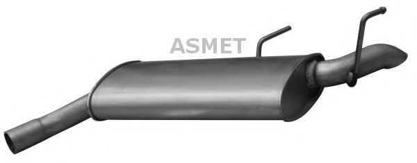 ASMET 05178 Глушитель выхлопных газов для OPEL