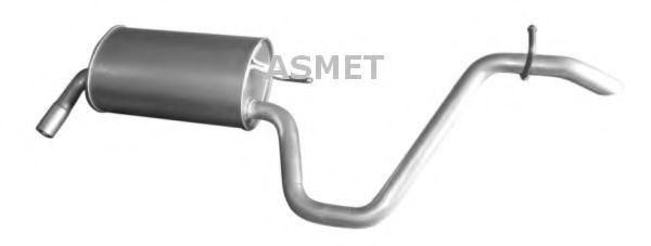 ASMET 28014 Глушитель выхлопных газов для KIA