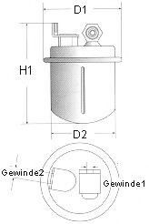 CHAMPION L207606 Топливный фильтр для ACURA