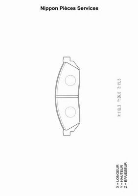 NPS H360A04 Тормозные колодки NPS 