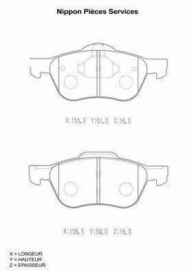 NPS N360N85 Тормозные колодки NPS для NISSAN