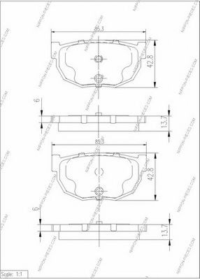 NPS N361N42 Тормозные колодки NPS 