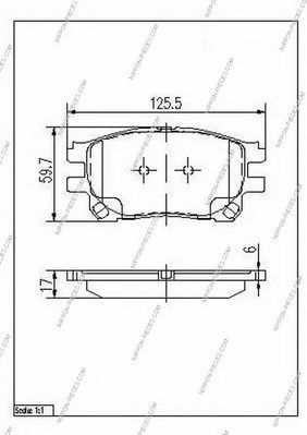 NPS T360A72 Тормозные колодки NPS для TOYOTA