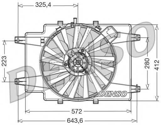 NPS DER01007 Вентилятор системы охлаждения двигателя NPS 