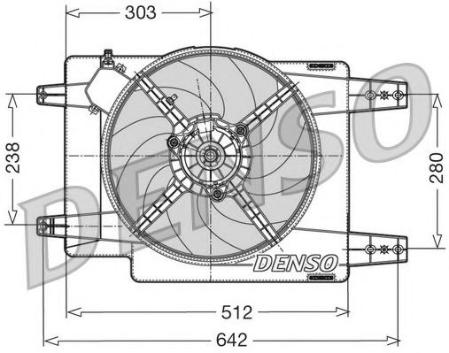 NPS DER01011 Вентилятор системы охлаждения двигателя для ALFA ROMEO 156