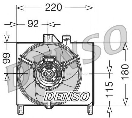 NPS DER16002 Вентилятор системы охлаждения двигателя для SMART