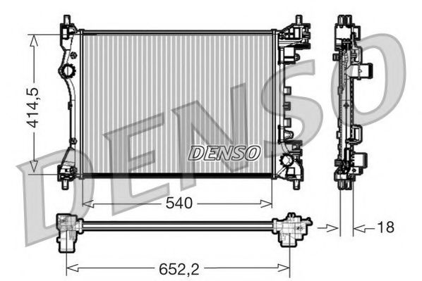 NPS DRM01005 Радиатор охлаждения двигателя для ALFA ROMEO MITO