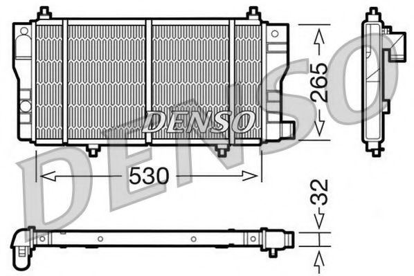 NPS DRM07002 Радиатор охлаждения двигателя для CITROËN C15