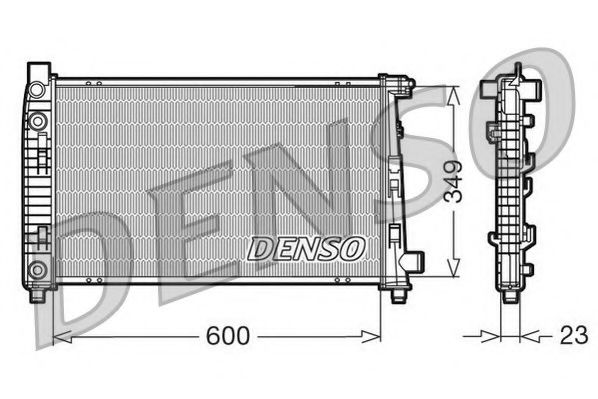 NPS DRM17102 Радиатор охлаждения двигателя для MERCEDES-BENZ VANEO