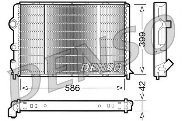 NPS DRM23051 Радиатор охлаждения двигателя NPS для RENAULT