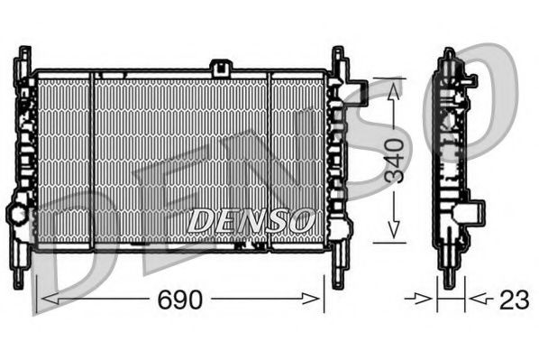 NPS DRM44003 Радиатор охлаждения двигателя для FORD USA