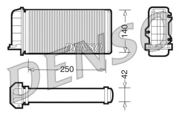 NPS DRR09001 Радиатор печки для FIAT BRAVA
