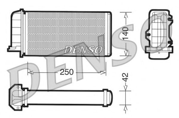 NPS DRR09002 Радиатор печки для FIAT BRAVA
