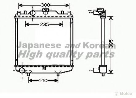 ASHUKI K45015 Крышка радиатора для SUZUKI ALTO