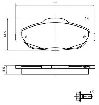 VEMA K404000 Тормозные колодки VEMA для PEUGEOT