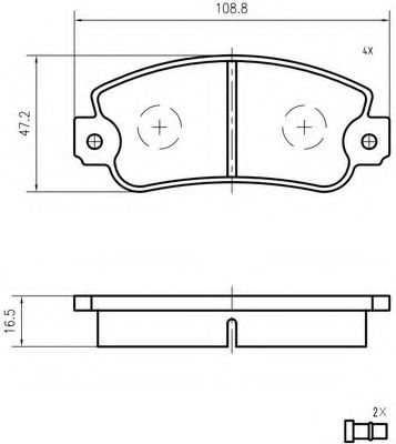 VEMA K404700 Тормозные колодки VEMA для LANCIA