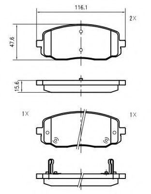 VEMA K421900 Тормозные колодки VEMA для KIA