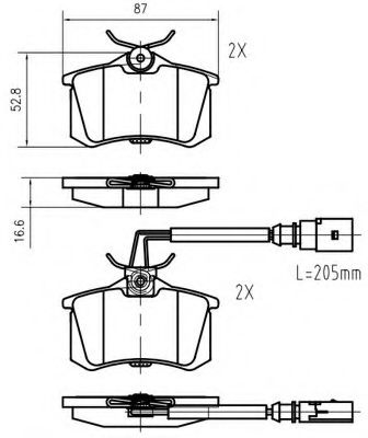 VEMA K601100 Тормозные колодки VEMA для SEAT